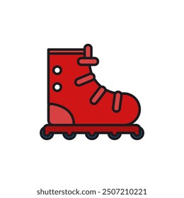 Roller skate icon. Premium quality isolated rollerskating element in trendy style. vector icon editable. Perfect for web and app interfaces, infographics, etc.