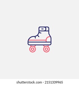 Roller skate icon sign vector,Symbol, logo illustration for web and mobile