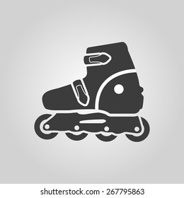 The roller skate icon. Skates symbol. Flat Vector illustration