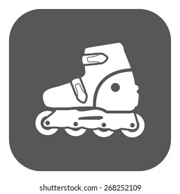 The roller skate icon. Skates symbol. Flat Vector illustration. Button