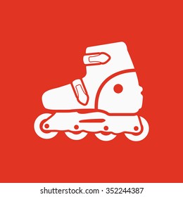 The roller skate icon. Skates symbol. Flat Vector illustration