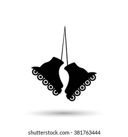 The roller skate icon. Skates symbol