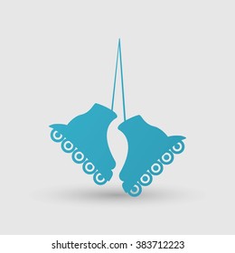 The roller skate icon. Skates symbol