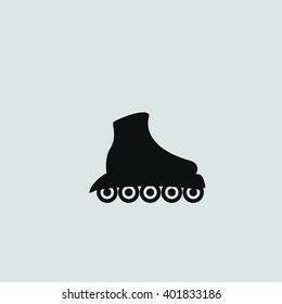 The roller skate icon. Skates symbol