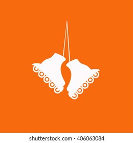 The roller skate icon. Skates symbol