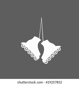 The roller skate icon. Skates symbol