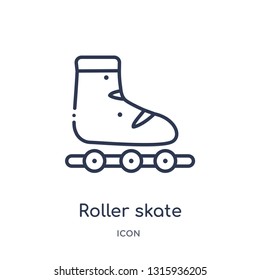 roller skate icon from sports outline collection. Thin line roller skate icon isolated on white background.