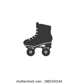 Roller skate icon symbol. Vector isolated rollerskating element in trendy style