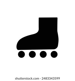 Roller skate icon symbol. Vector isolated rollerskating element in trendy style
