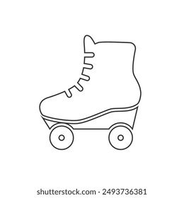 Roller skate icon symbol. Vector isolated rollerskating element in trendy style