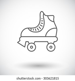 Roller skate icon. Thin line flat vector related icon for web and mobile applications. It can be used as - logo, pictogram, icon, infographic element. Vector Illustration. 