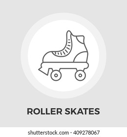 Roller skate icon vector. 
