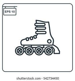Roller skate Icon, Vector
