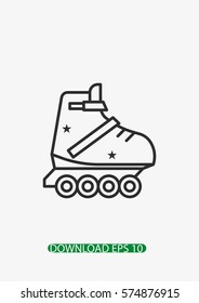 Roller skate icon, Vector