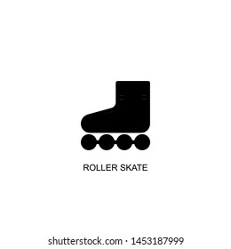 roller skate icon vector black design