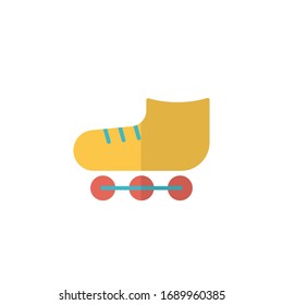 roller skate icon vector illustration. roller skate icon flat style design