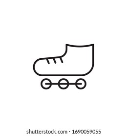 roller skate icon vector illustration. roller skate icon line style design