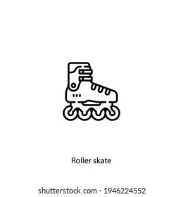 roller skate icon vector isolated on white background