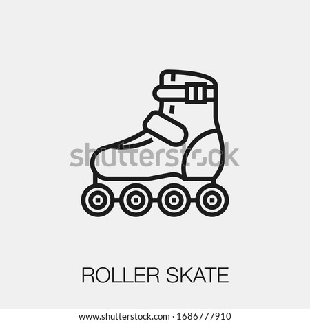 roller skate icon vector. Linear style sign for mobile concept and web design. roller skate symbol illustration. Pixel vector graphics - Vector.