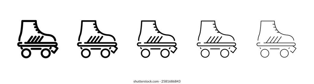 Roller skate icon Vector logo sign