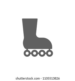 Roller skate icon vector in trendy flat style isolated on white background