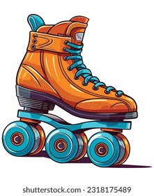 roller skate Illustration on white background