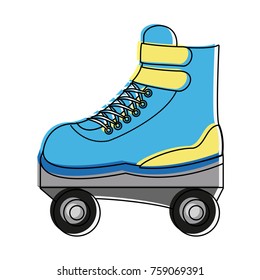 Roller skate isolated