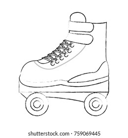Roller skate isolated