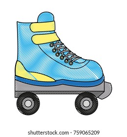 Roller skate isolated icon vector illustration graphic design