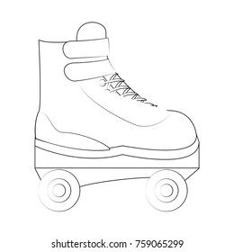 Roller skate isolated icon vector illustration graphic design