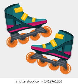 roller skate isolated vector illustration