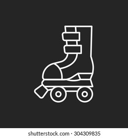 roller skate line icon