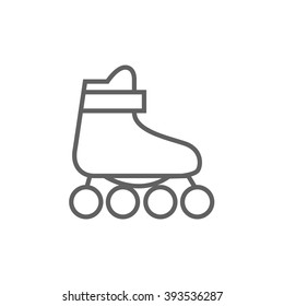 Roller skate line icon.