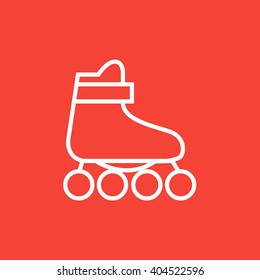 Roller skate line icon.