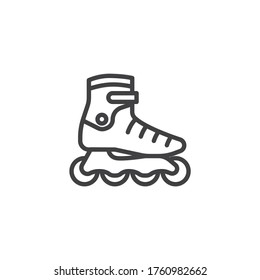 Roller skate line icon. linear style sign for mobile concept and web design. Skates outline vector icon. Symbol, logo illustration. Vector graphics