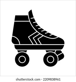 Roller skate line icon symbol. rollerskating element in trendy style. Vector illustration isolated on white background.