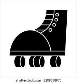 Roller skate line icon symbol. rollerskating element in trendy style. Vector illustration isolated on white background.