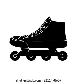 Roller skate line icon symbol. rollerskating element in trendy style. Vector illustration isolated on white background.