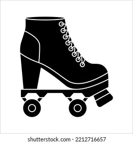 Roller skate line icon symbol. rollerskating element in trendy style. Vector illustration isolated on white background.