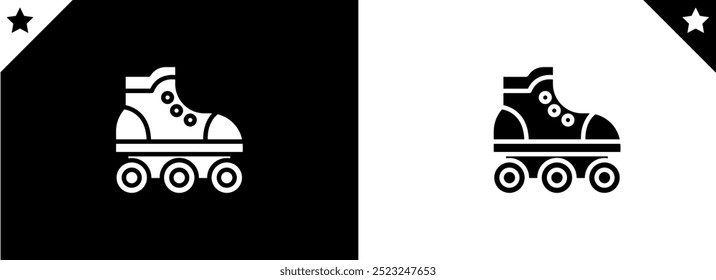 Roller skate line icon symbol. rollerskating element in trendy style. Vector illustration isolated on color background.