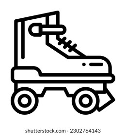 roller skate line style icon, vector icon can be used for mobile, ui, web