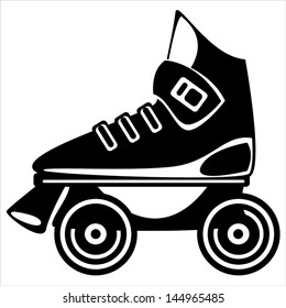 roller skate on white background