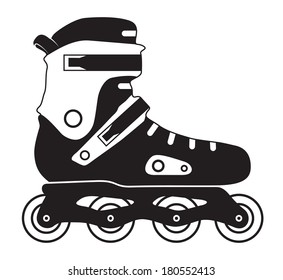 Roller skate on white background