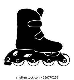 roller skate on white background