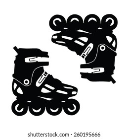 Roller skate on white background vector