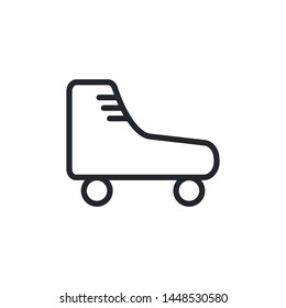 Roller Skate Outline Icon Vector Illustration Eps
