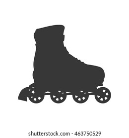 roller skate shoe sport hobby icon. Isolated and flat illustration. Vector graphic