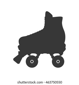 roller skate shoe sport hobby icon. Isolated and flat illustration. Vector graphic