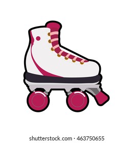 roller skate shoe sport hobby icon. Isolated and flat illustration. Vector graphic