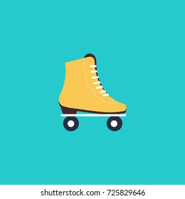 Roller skate shoes blue background